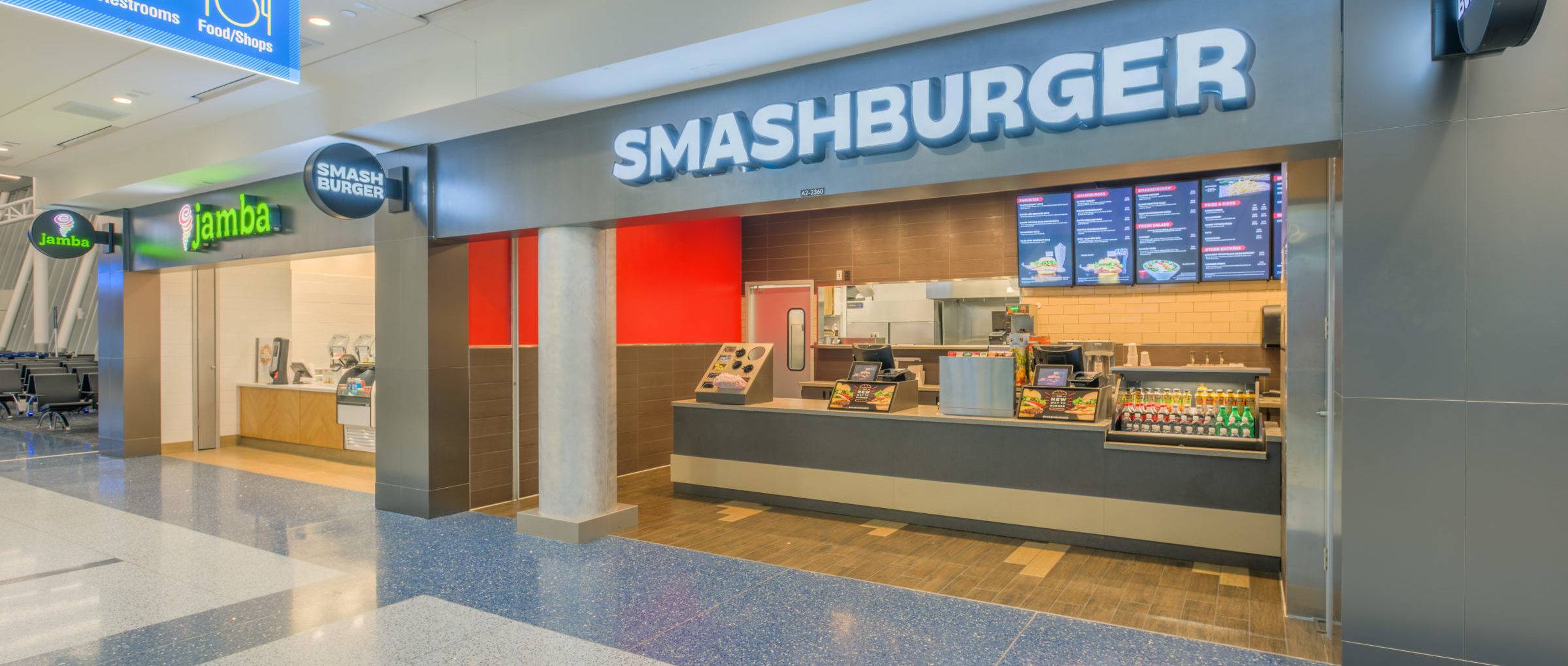 Jamba Juice and Smashburger at CLT International Airport Projects
